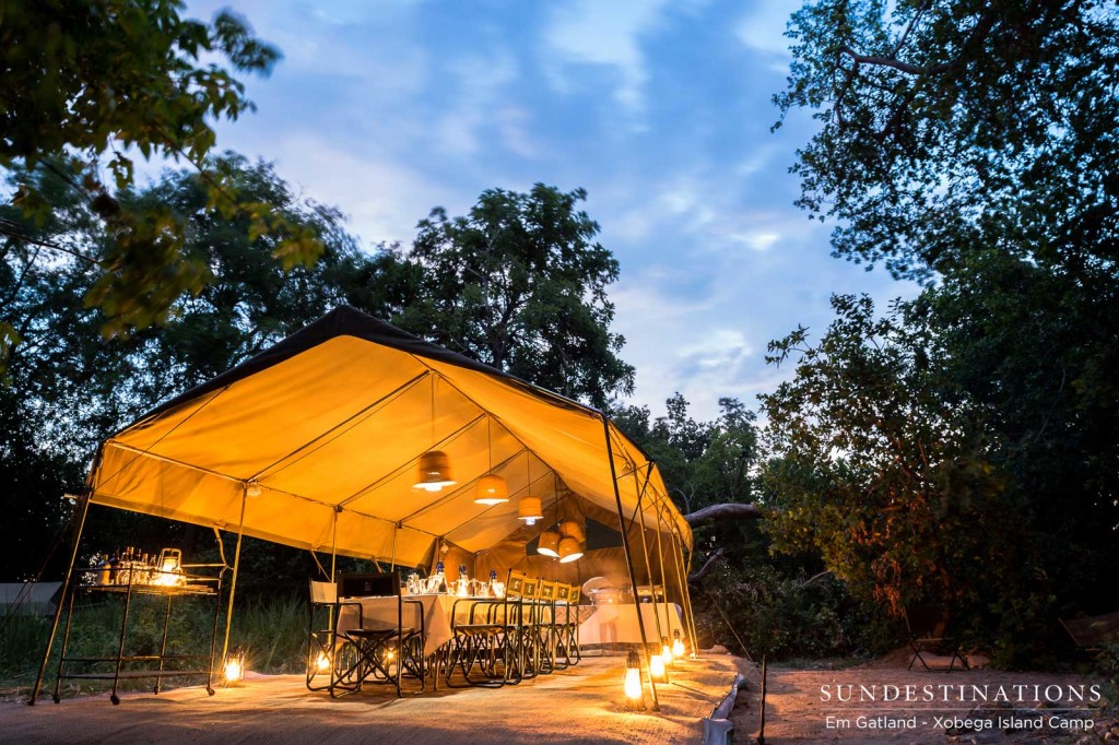 Xobega Island Camp dining tent