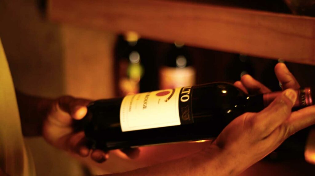 Fine wine being prepared for tasting Fine wine being prepared for tasting