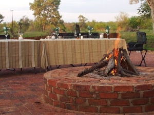 The boma area at nDzuti Camp in the Klaserie