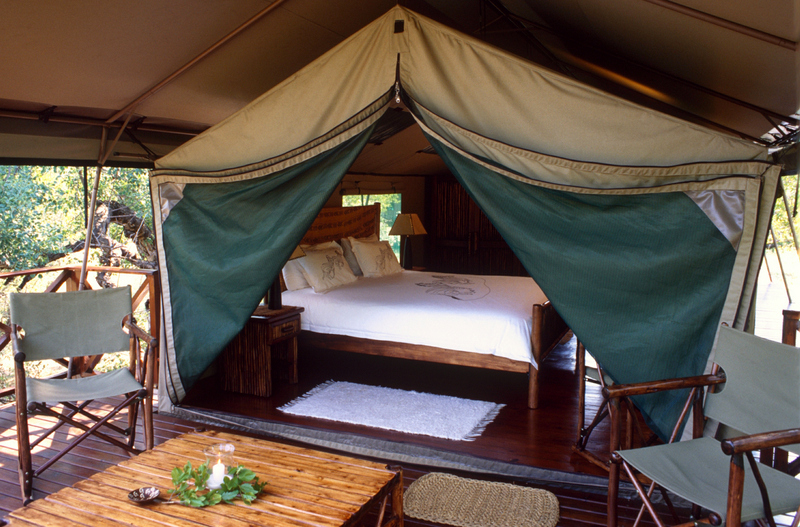 Tented units complete with ensuite bathrooms and wooden decks.