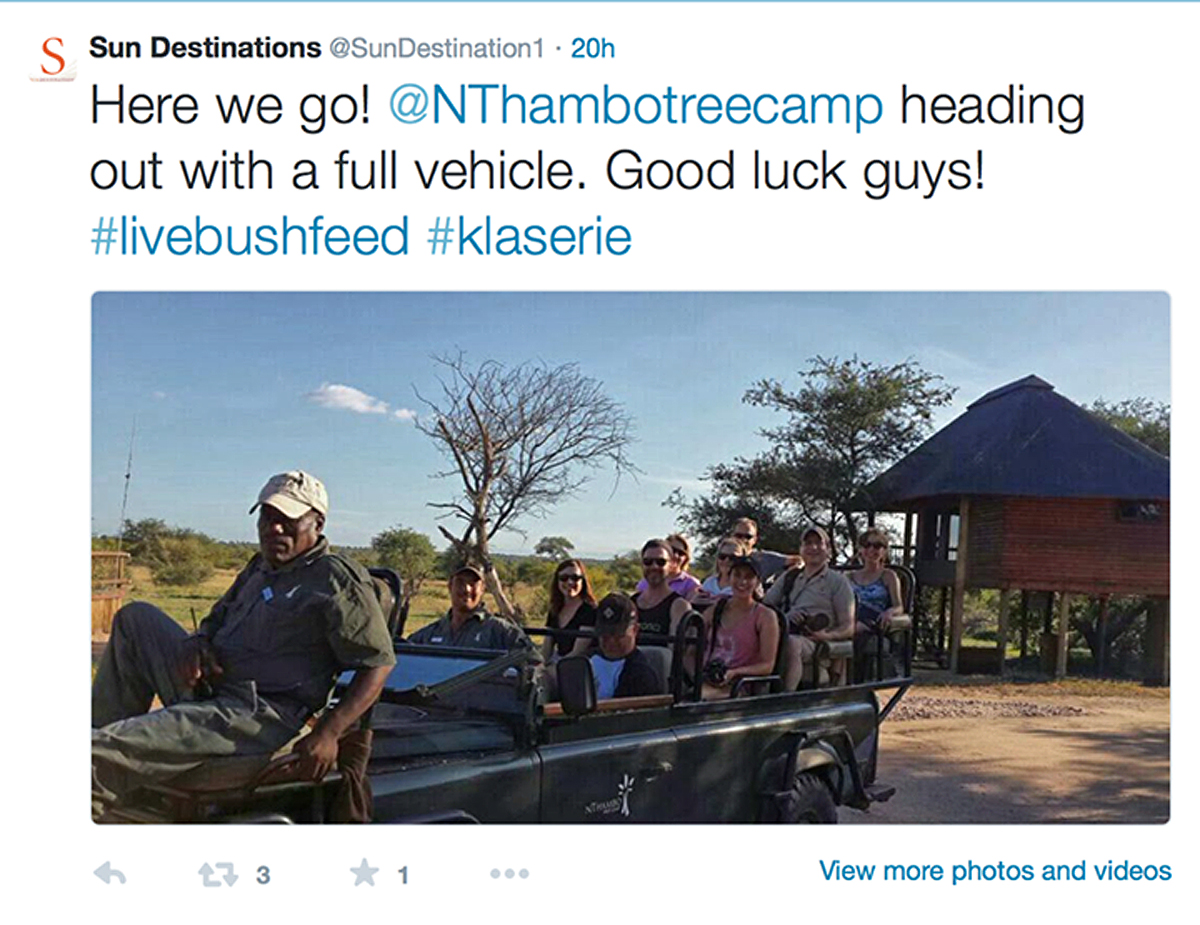 nThambo Team heading out on #Livebushfeed