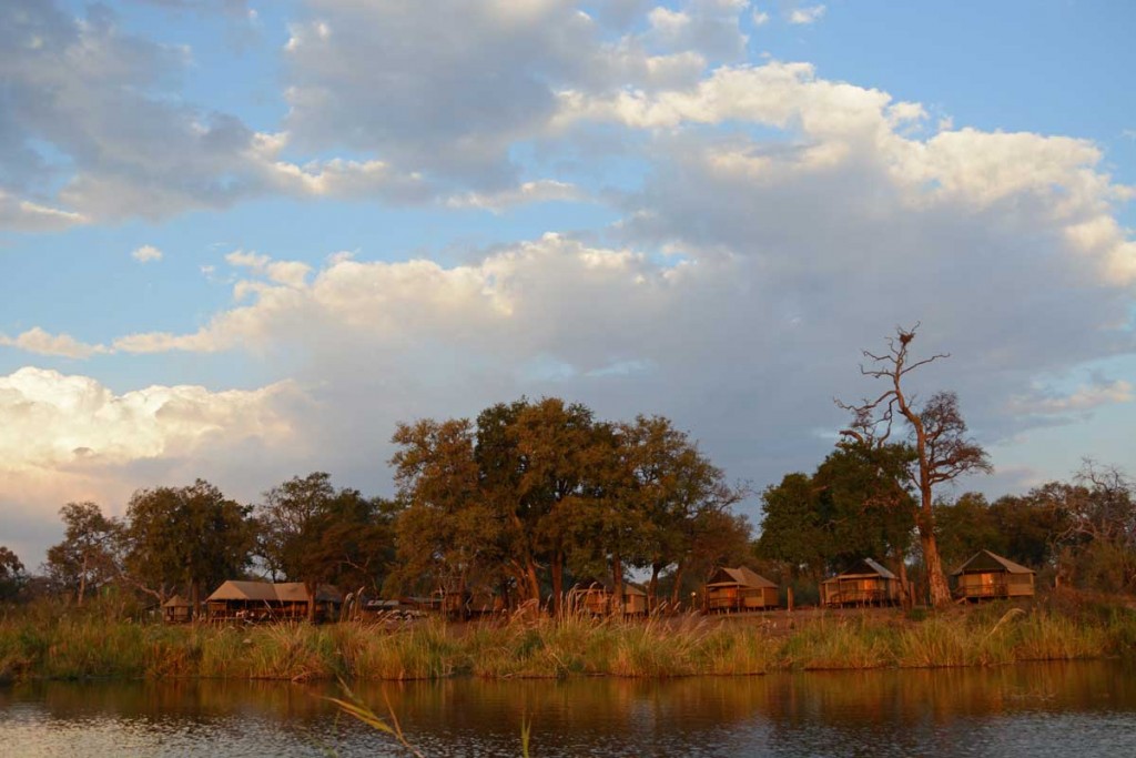 Camp Linyanti as seen from the water