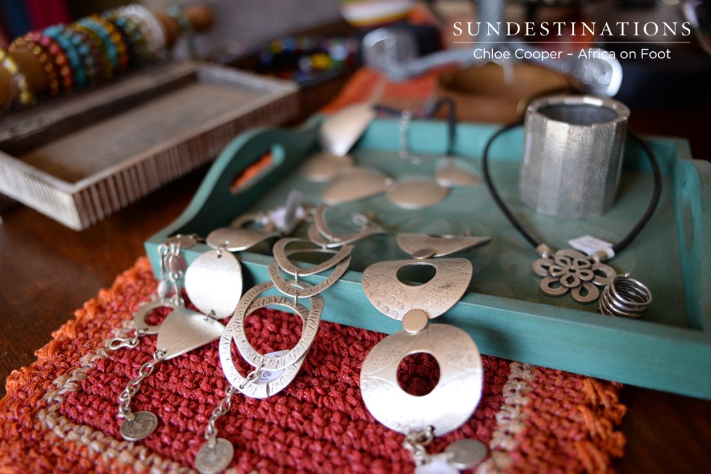 Artisan silver jewelry.