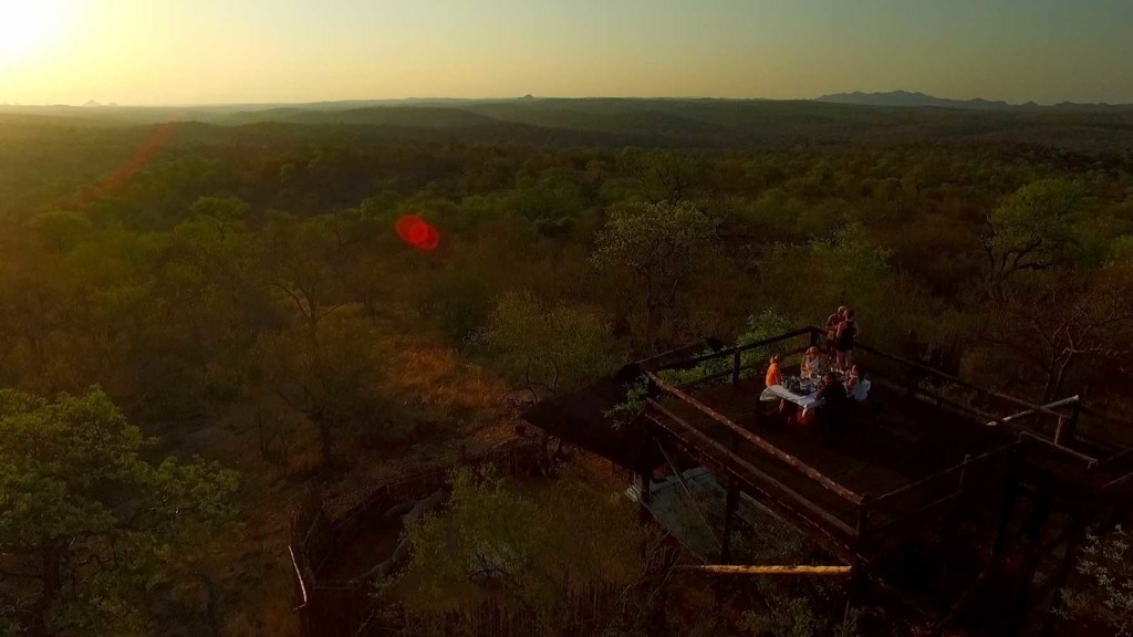 Paradise deck in the sunset