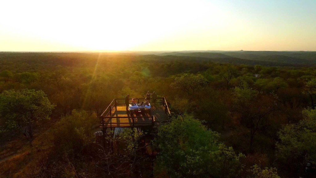 Sun setting on Paradise Deck