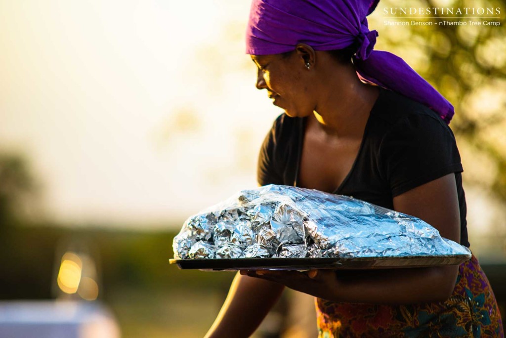 Food prep in the bush