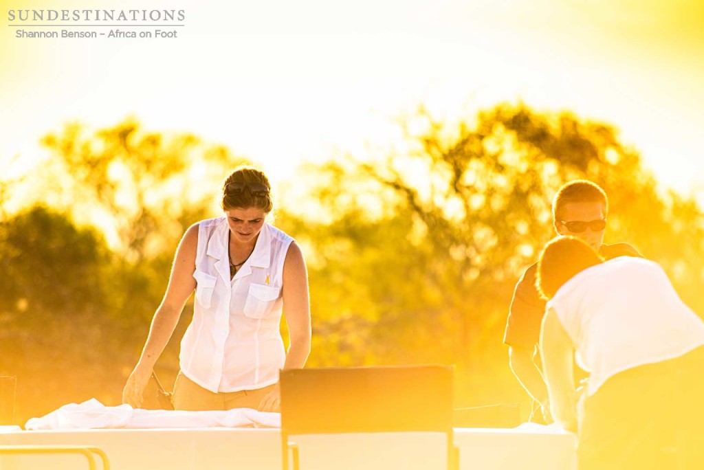 Setting the table in the bush