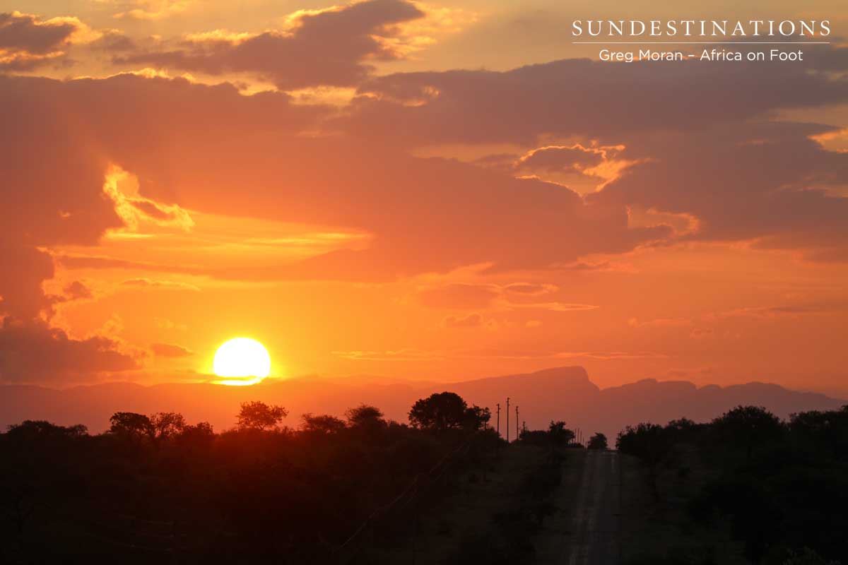 Sunset Africa on Foot