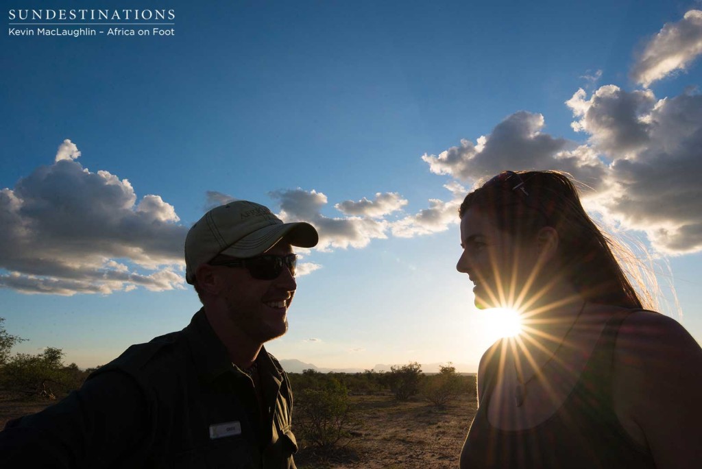 Jen and Greg working together at Africa on Foot