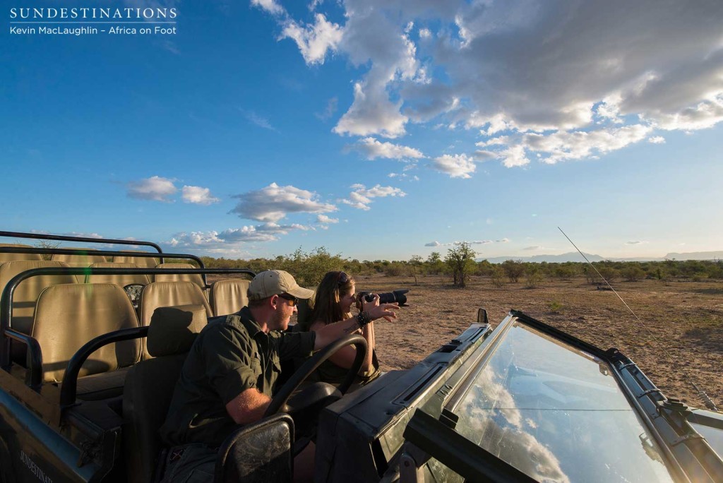 Jen and Greg enjoying their shared passion for safari