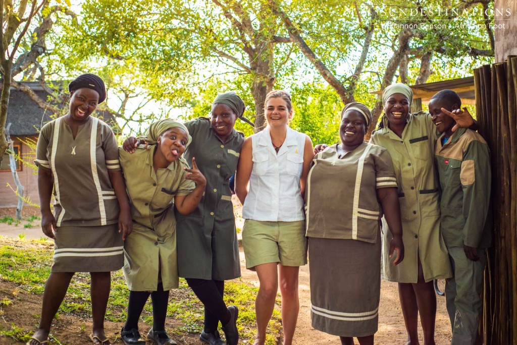Jen and the Africa on Foot kitchen and housekeeping staff