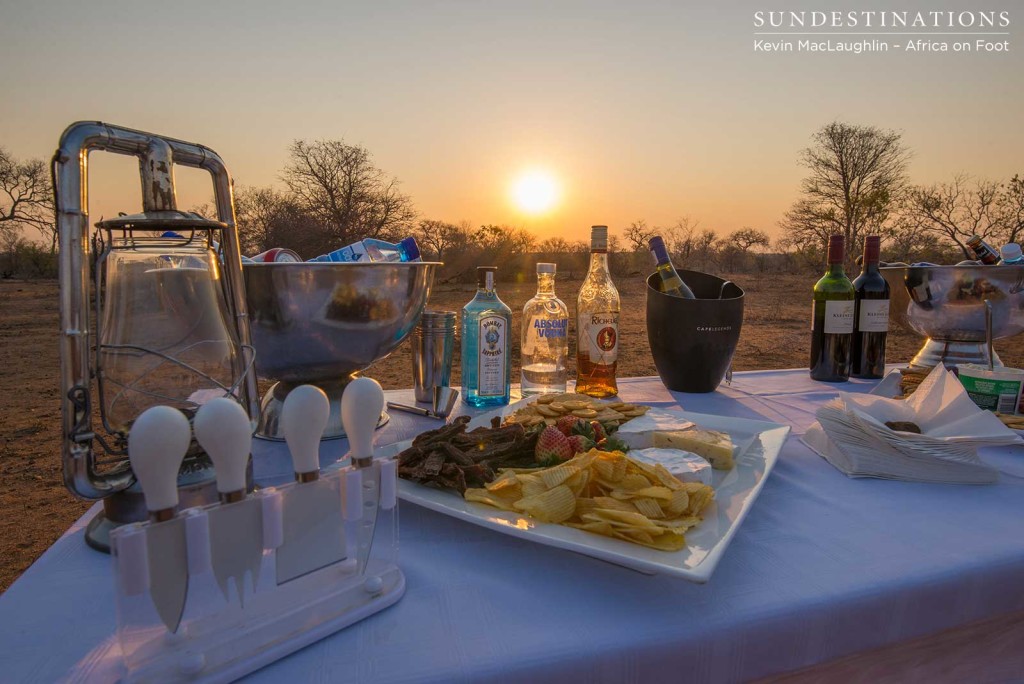 Wine tasting on safari with Africa on Foot and nThambo Tree Camp