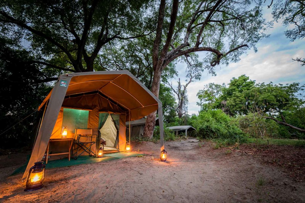 Guest tent at Xobega Island