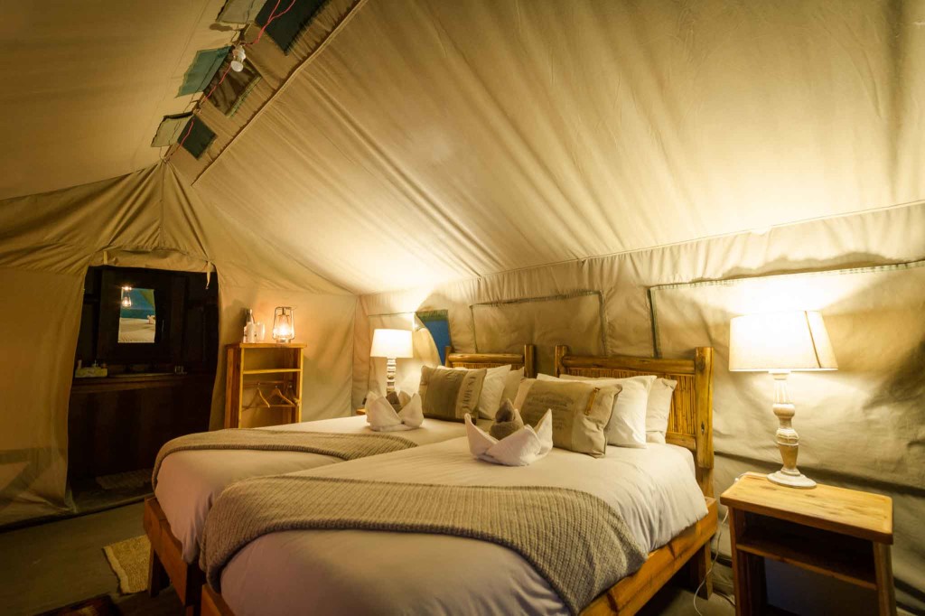 Guest tent interior