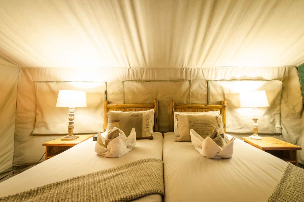 Guest tent interior