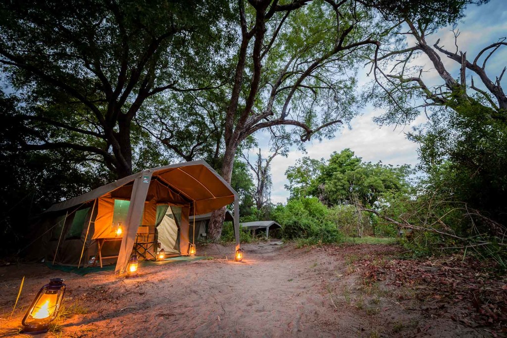 Guest tent at Xobega Island