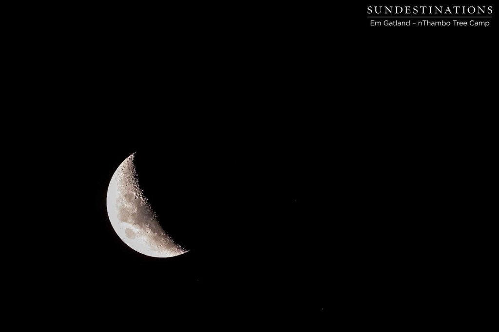 Cracks and craters on the surface of the moon, almost 400 000km away