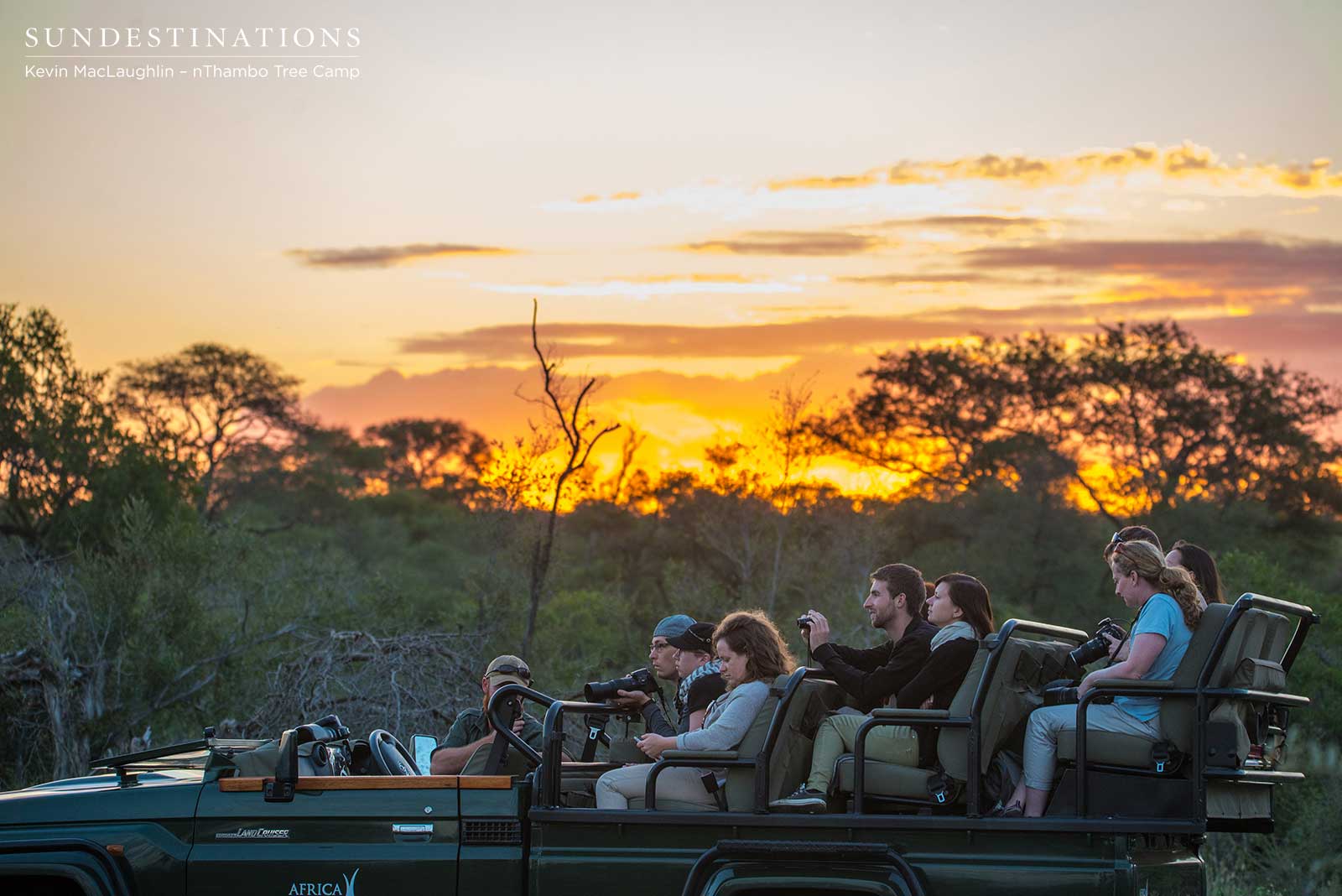 nThambo Tree Camp Sunset Game Drive