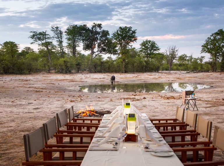 Botswana Bush Dinner Under the Stars at Motswiri Camp