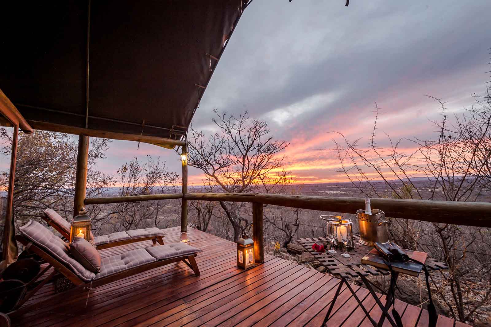 Sunset and Balcony at Bushwa