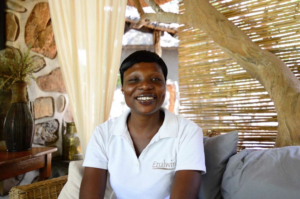 Glory Wati, Ezulwini River Lodge hostess Glory Wati, Ezulwini River Lodge hostess