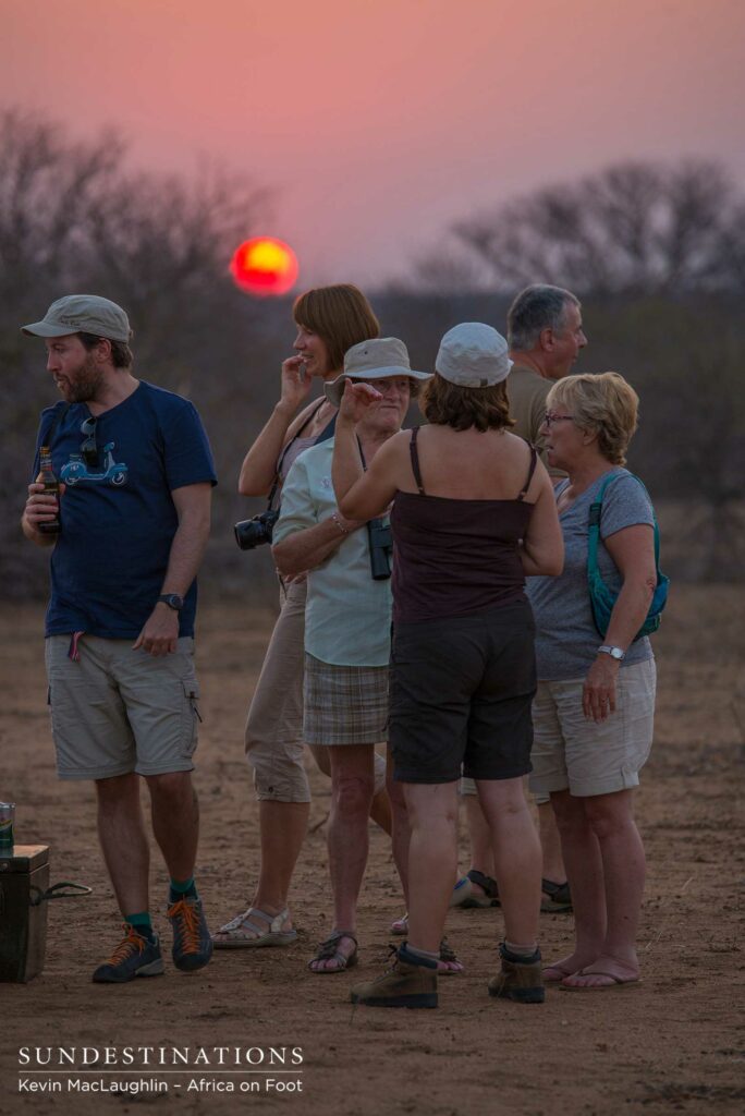 Wine tasting on safari with Africa on Foot and nThambo Tree Camp Wine tasting on safari with Africa on Foot and nThambo Tree Camp